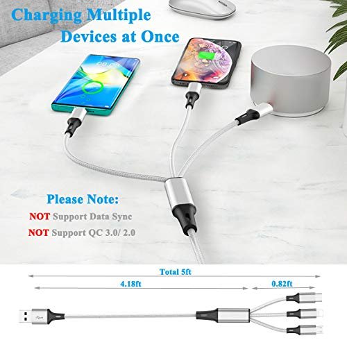 3-in-1 Multi Charging Cable (2 Pack) - 5FT Universal