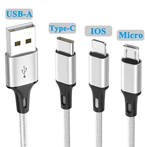 3-in-1 Multi Charging Cable (2 Pack) - 5FT Universal